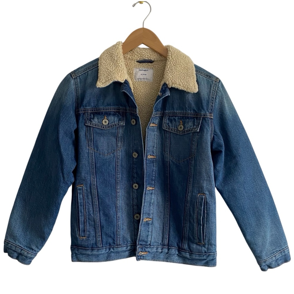 Old Navy Sherpa Collar Denim Jacket NWOT - Size Small